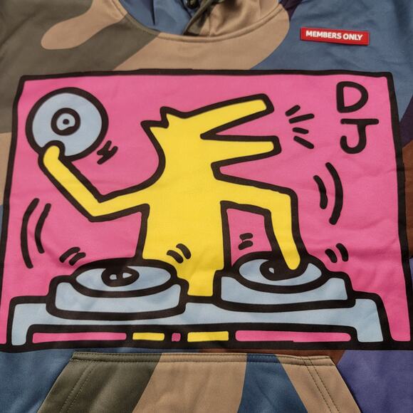 Keith Haring x Members Only DJ Collab Spell Out Sz XL (564) - Picture 2 of 11